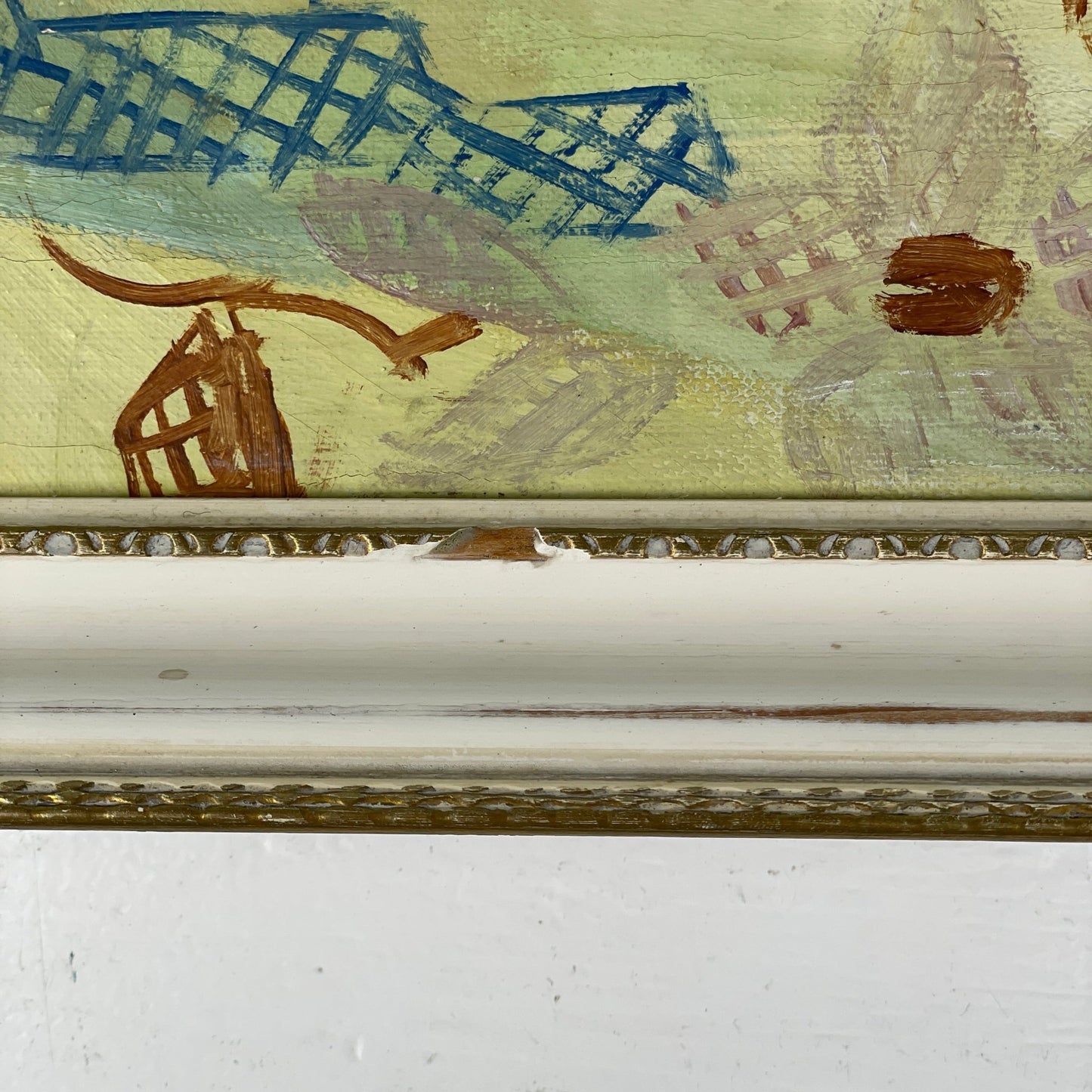 Maleri, Blomster i vase, F. List - Mission Afrika Genbrug