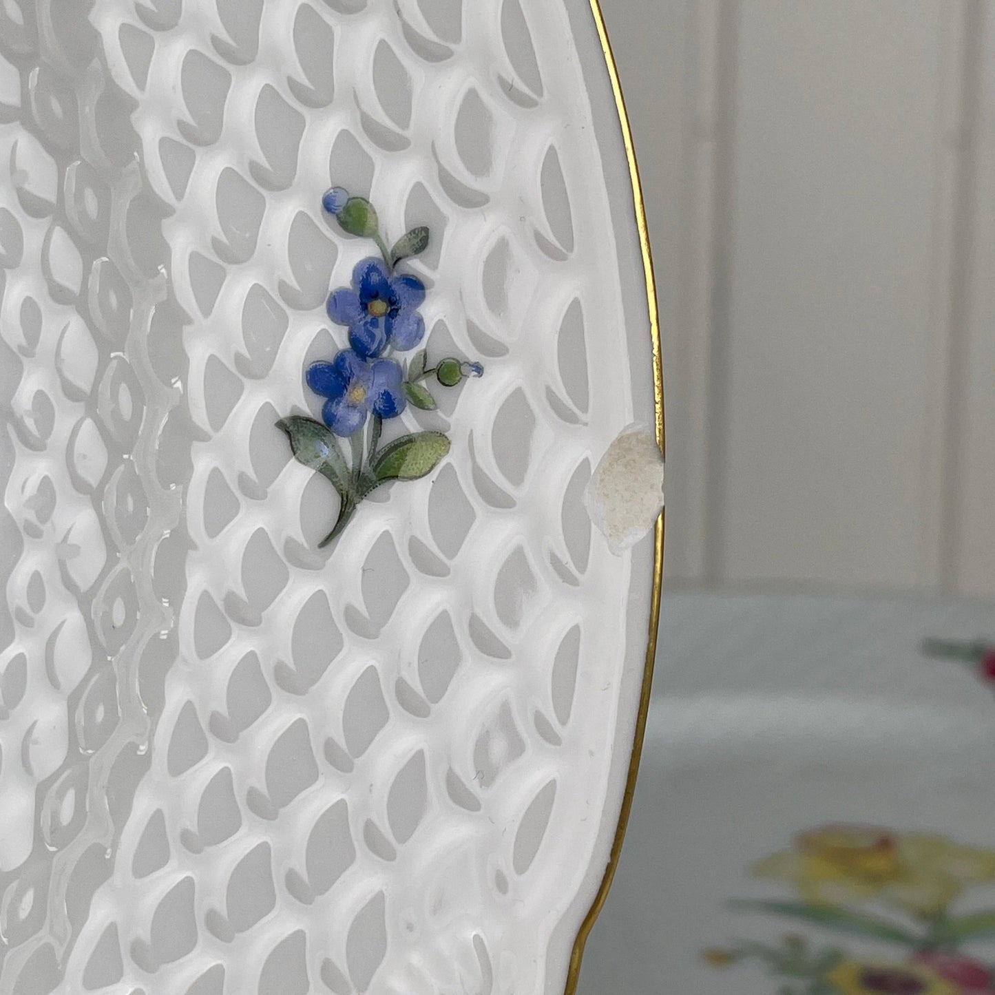 Middagstallerkener, 8 stk., Saksisk Blomst, Bing & Grøndahl - Mission Afrika Genbrug