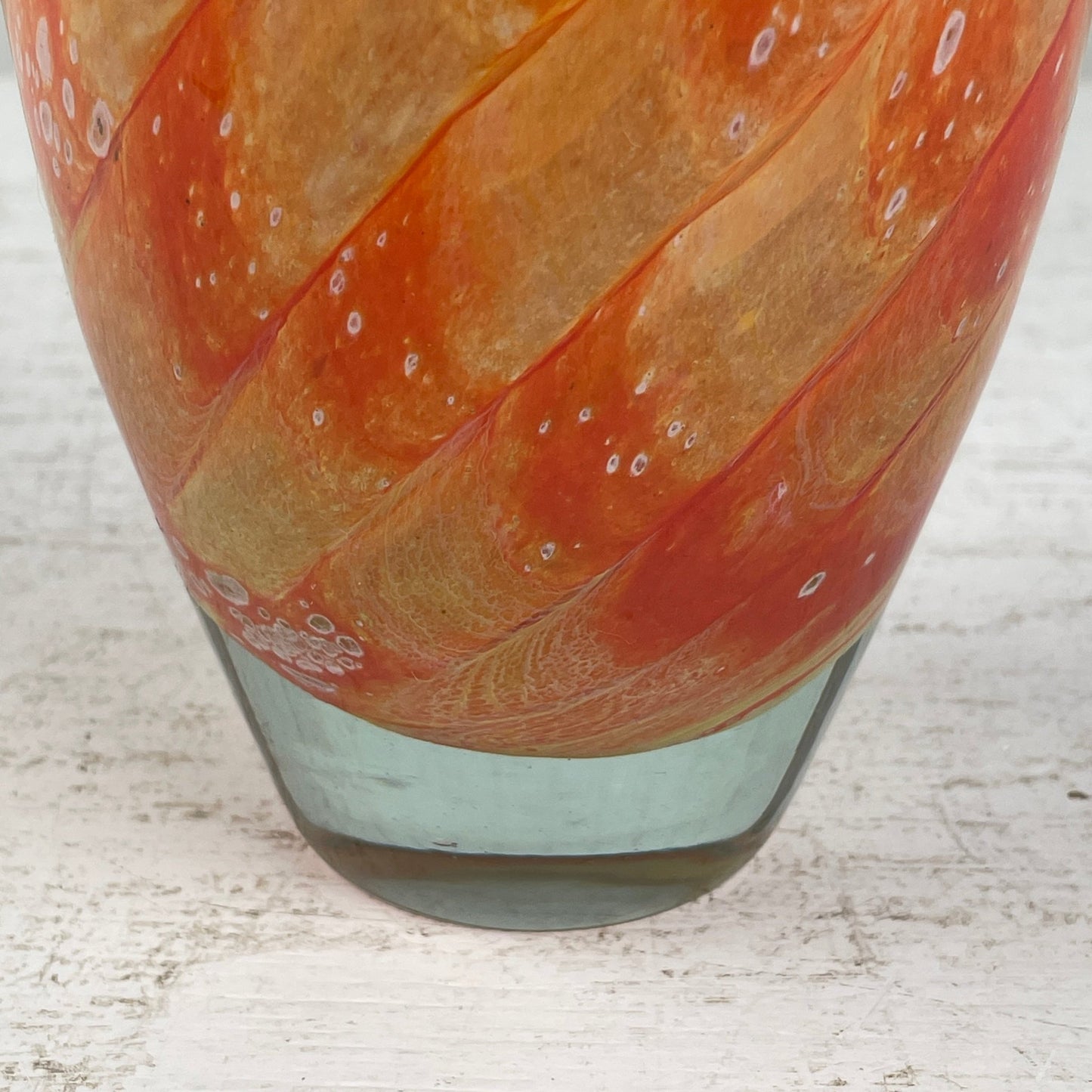 Mundblæst glasvase 21cm - Mission Afrika Genbrug