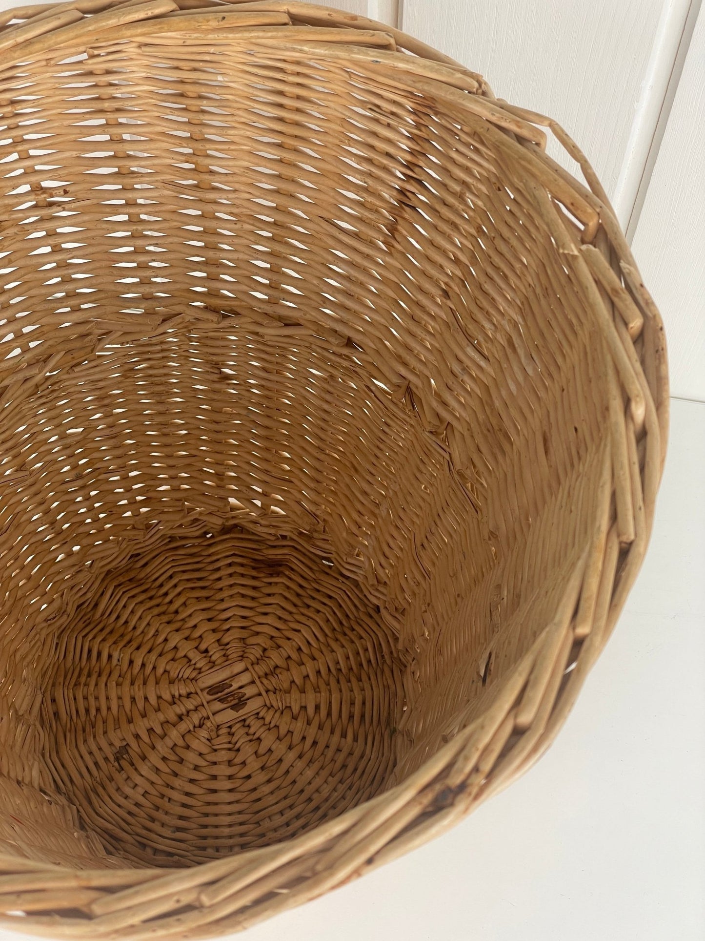 Retro Rattan fletkurv - Mission Afrika Genbrug