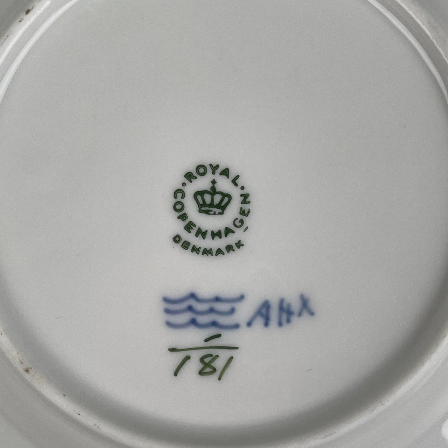 Royal Copenhagen Musselmalet Riflet kagetallerken + underkop - Mission Afrika Genbrug