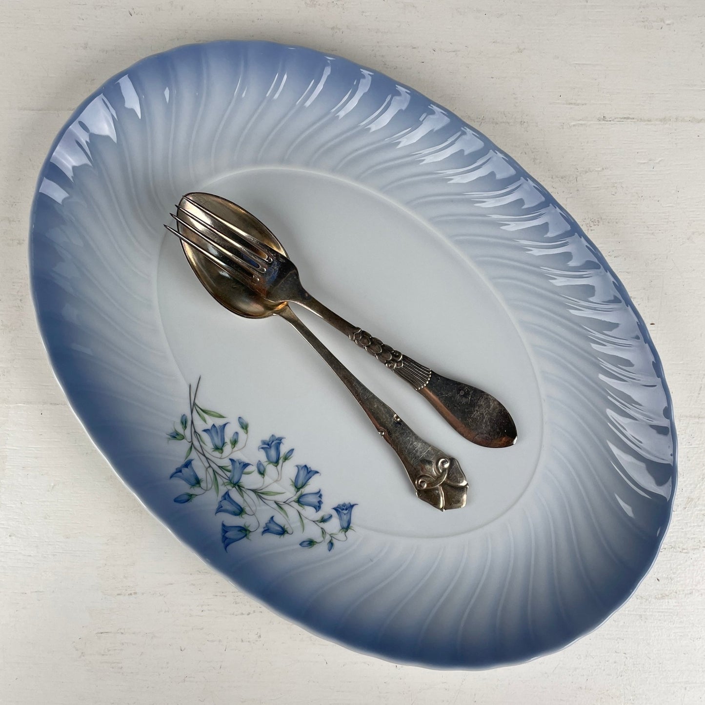 Serveringsfad, Blåklokke, Christineholm - Mission Afrika Genbrug