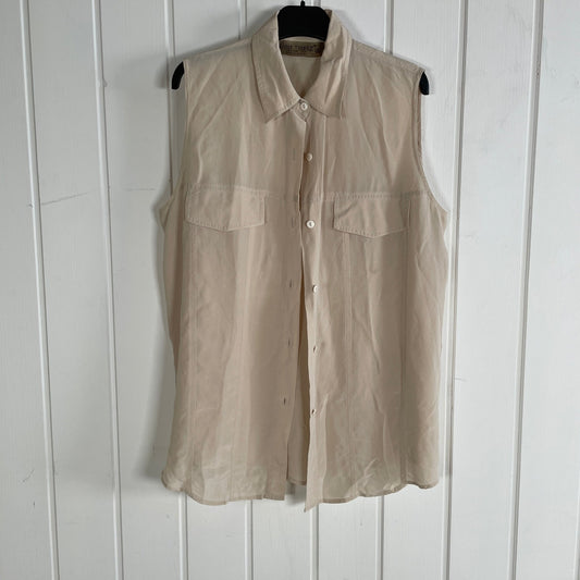 Silkeskjorte str M - Mission Afrika Genbrug