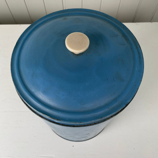 Stor antik emalje dåse 40cm - Mission Afrika Genbrug