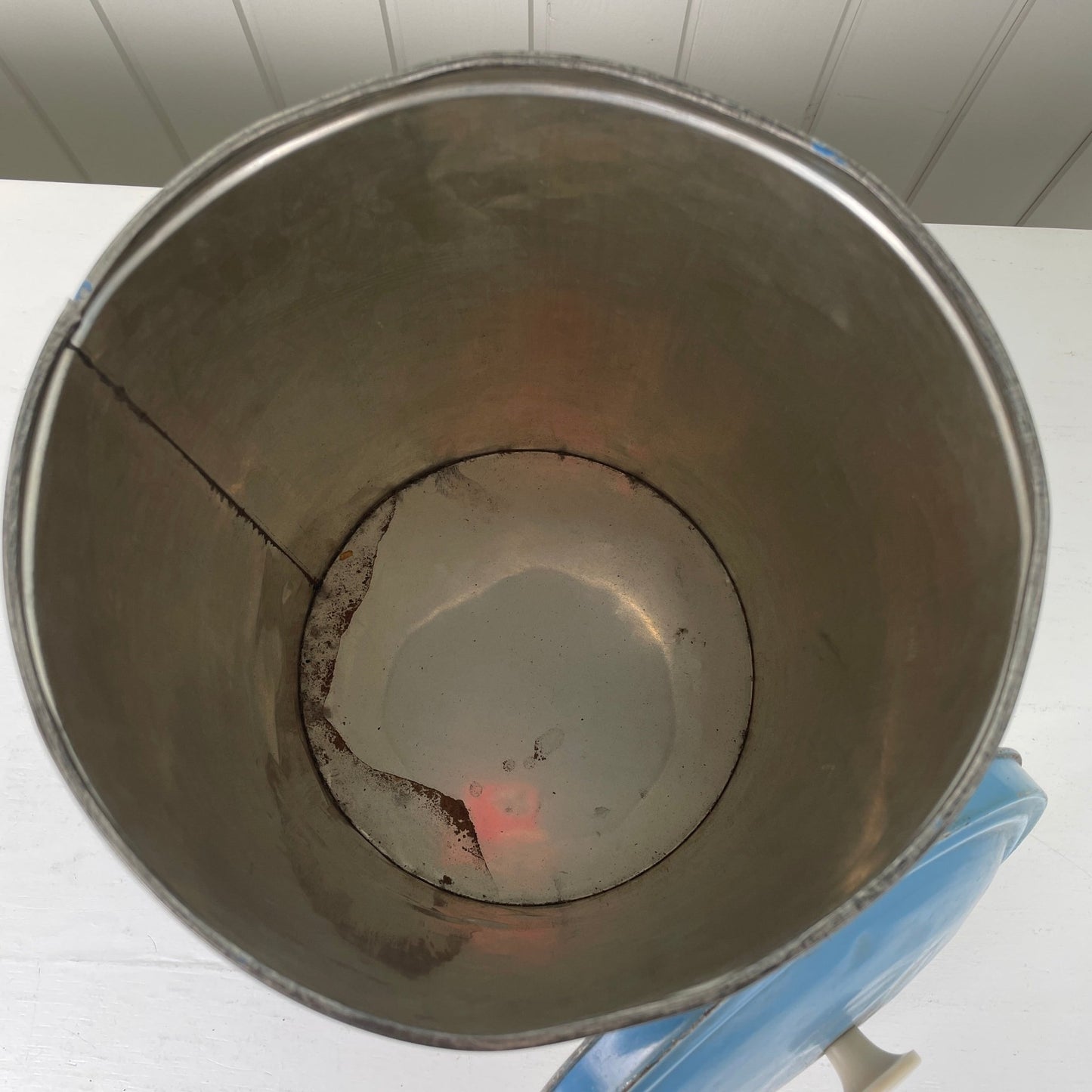 Stor antik emalje dåse 40cm - Mission Afrika Genbrug