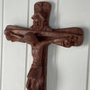 Stor håndskåret krusifiks - Mission Afrika Genbrug