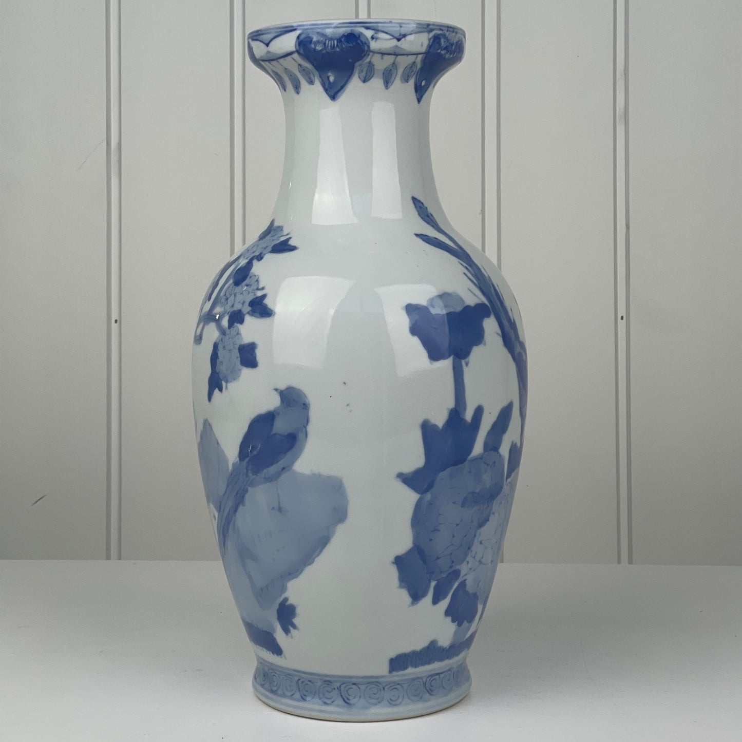 Stor kinesisk vintage porcelænsvase - Mission Afrika Genbrug