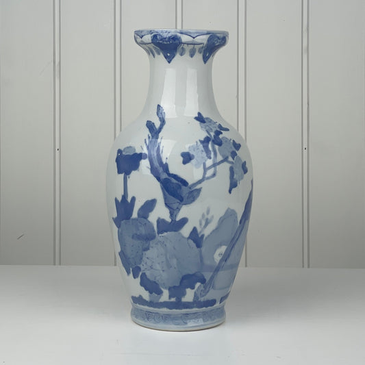 Stor kinesisk vintage porcelænsvase - Mission Afrika Genbrug
