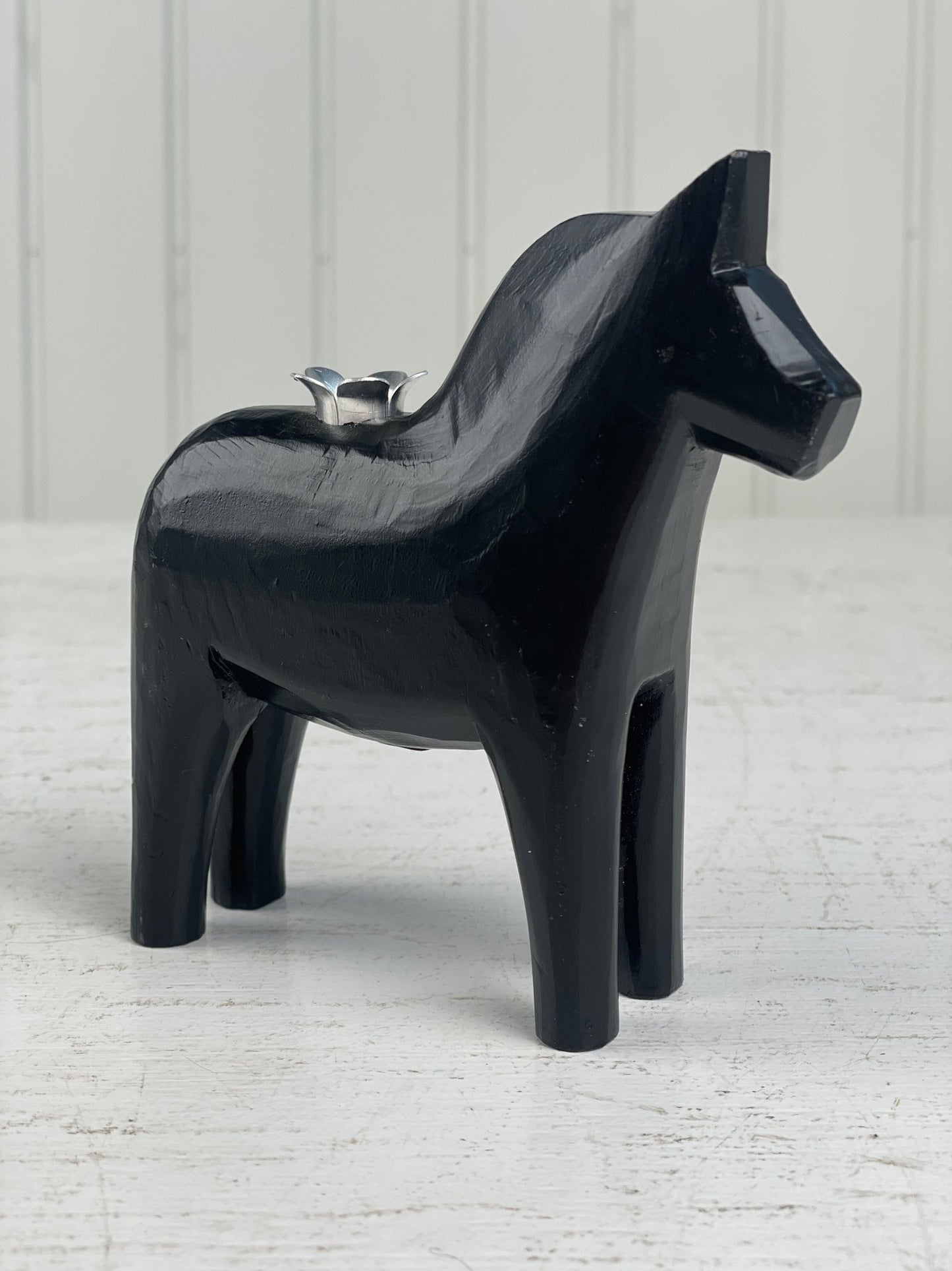 Svensk træhest til kertelys - Mission Afrika Genbrug