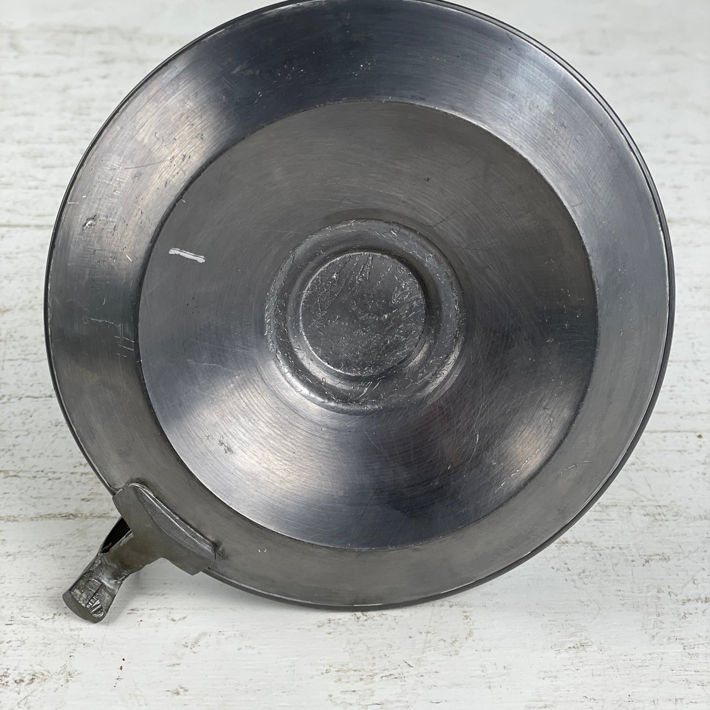 Tin antik kammerlysestage 15cm - Mission Afrika Genbrug