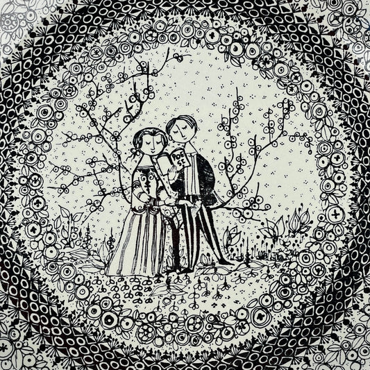 Vægplatte, “Forår”, Bjørn Wiinblad - Mission Afrika Genbrug