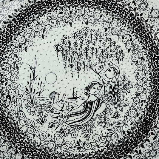 Vægplatte, “Sommer”, Bjørn Wiinblad - Mission Afrika Genbrug