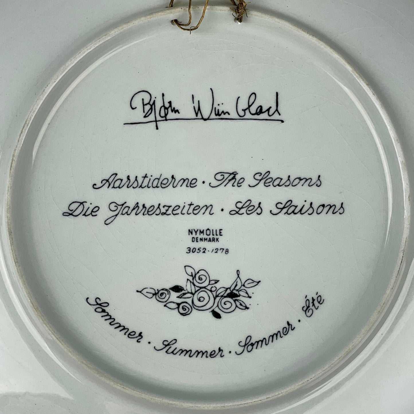 Vægplatte, “Sommer”, Bjørn Wiinblad - Mission Afrika Genbrug