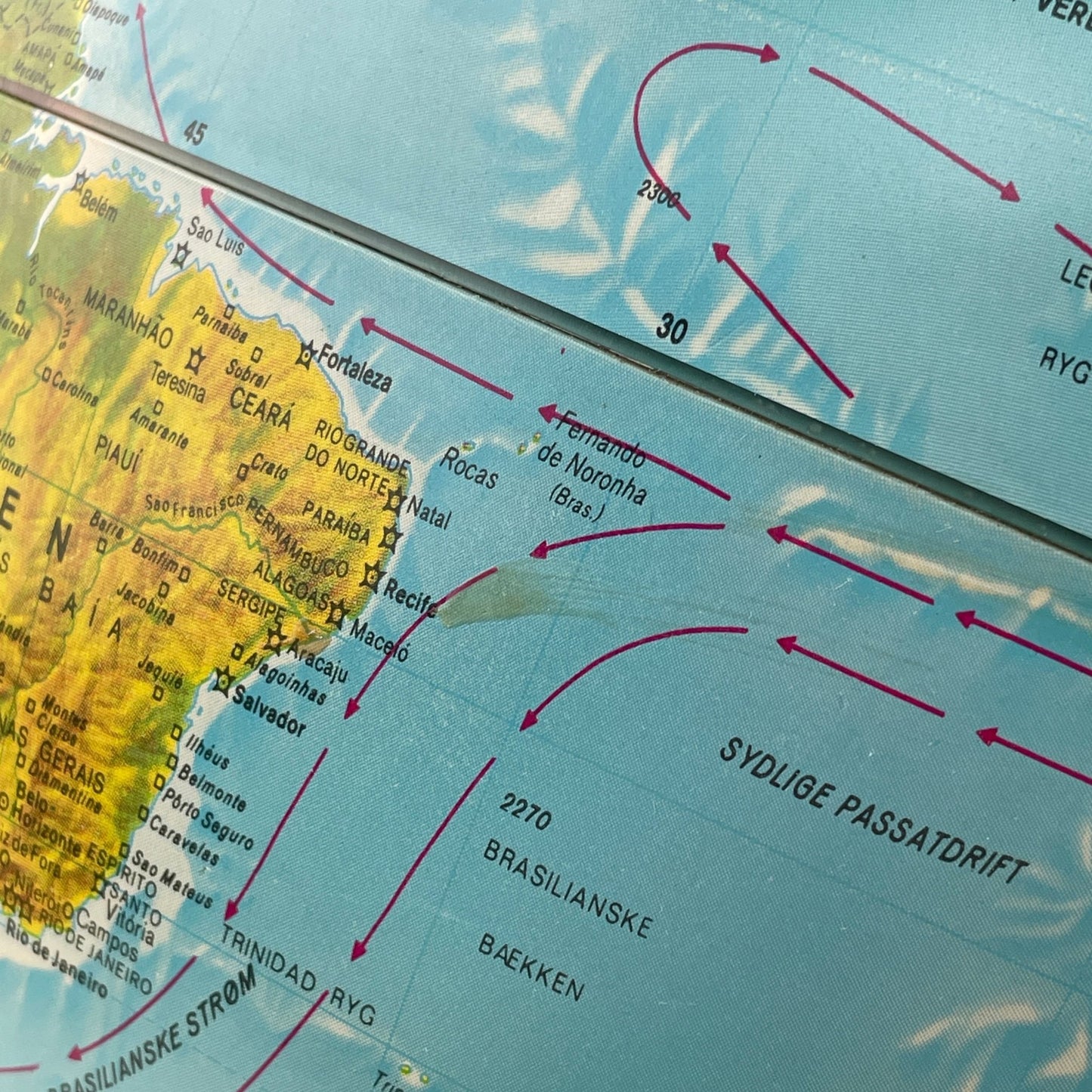 Vintage globus med lys, Scan-Globe A/S - Mission Afrika Genbrug