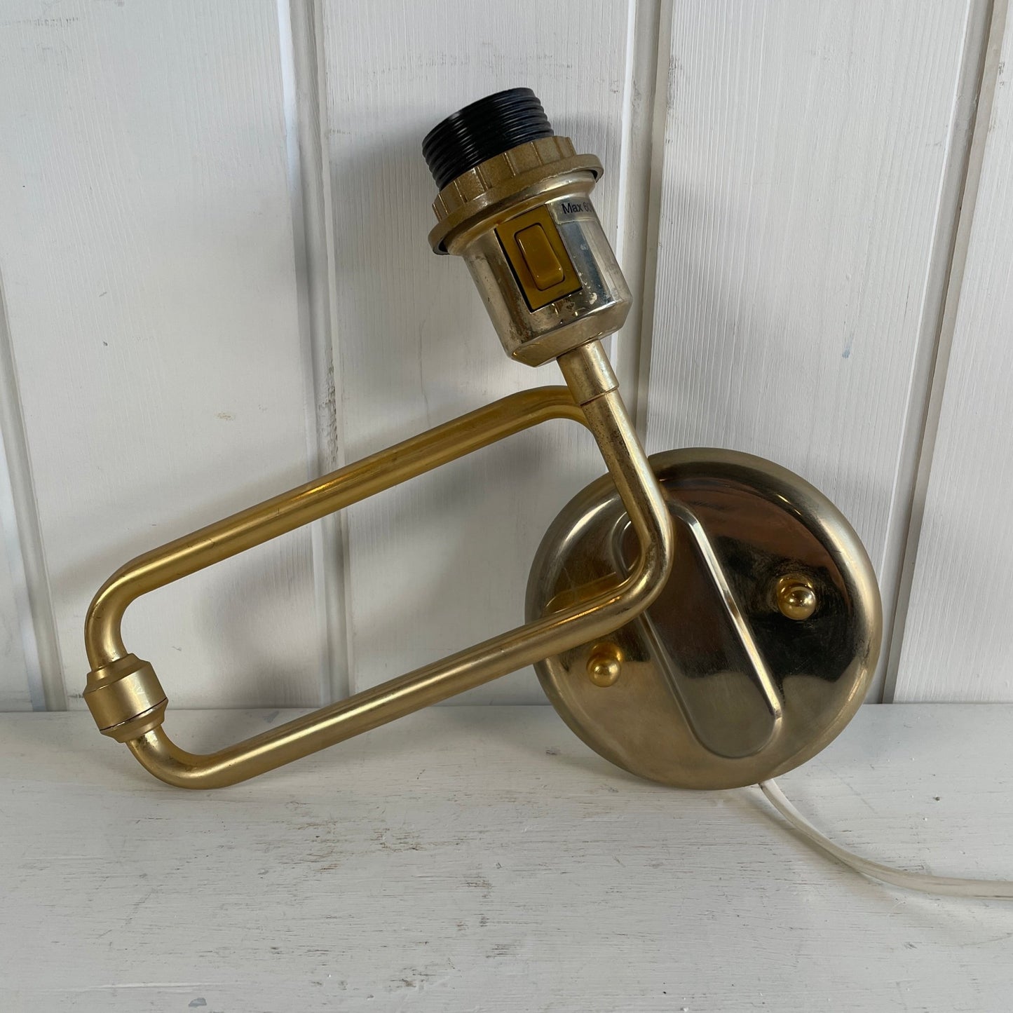 Vintage Messing svingarmslampe - Mission Afrika Genbrug