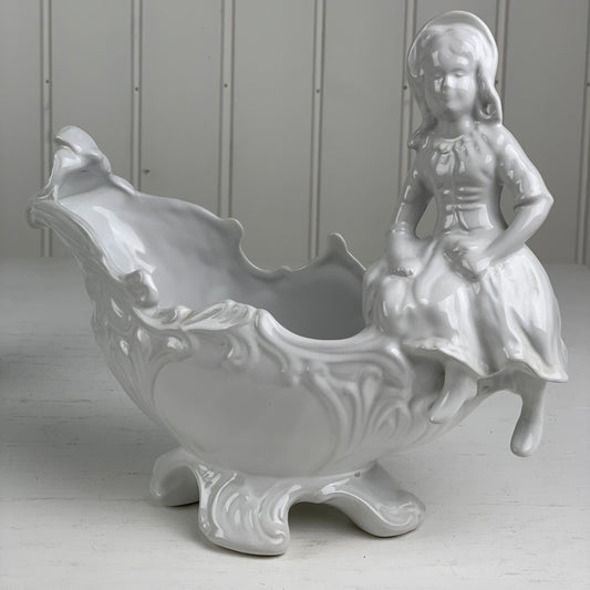 Vintage piedestalvase/skjuler - Mission Afrika Genbrug