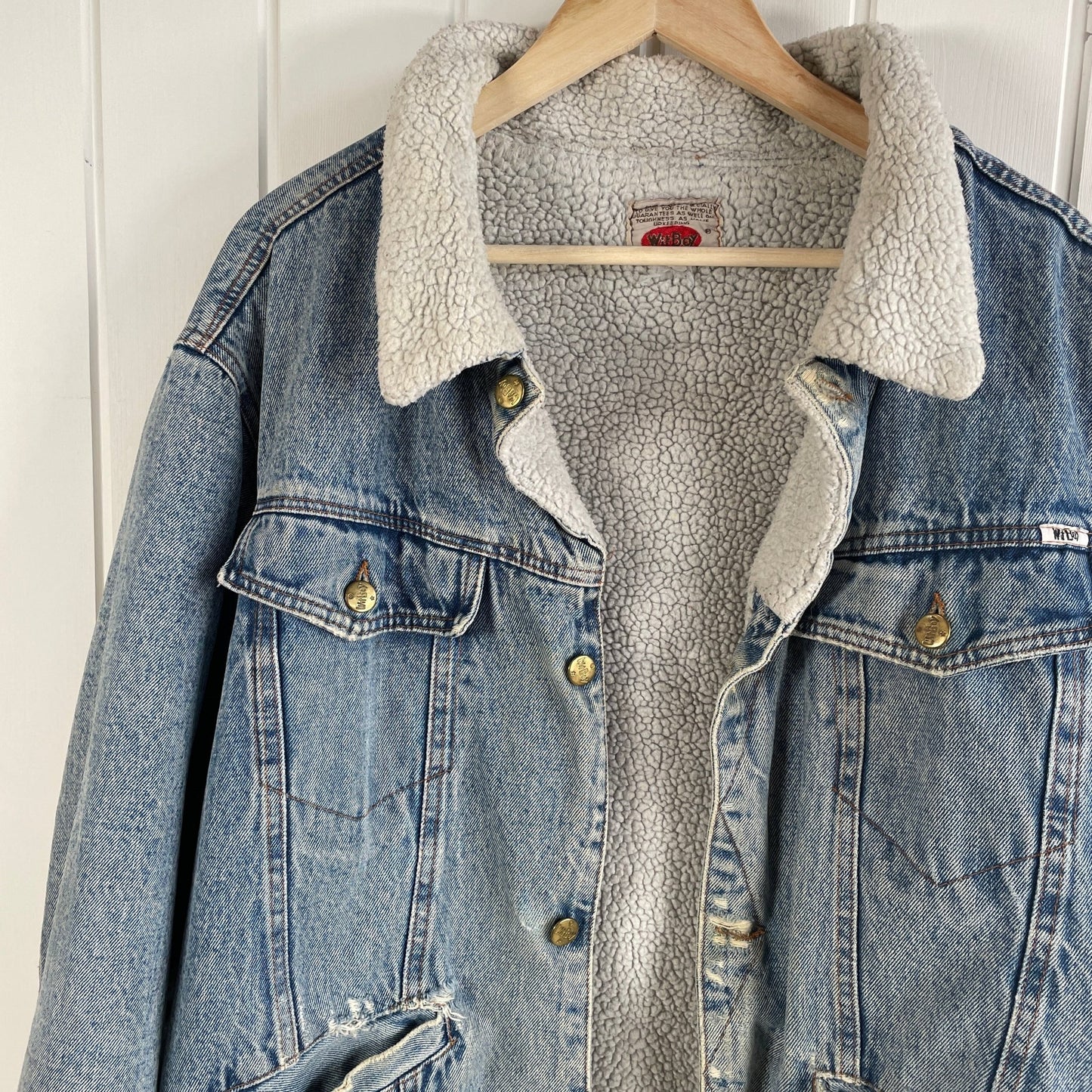 Witboy oversize vintage denimjakke - Mission Afrika Genbrug