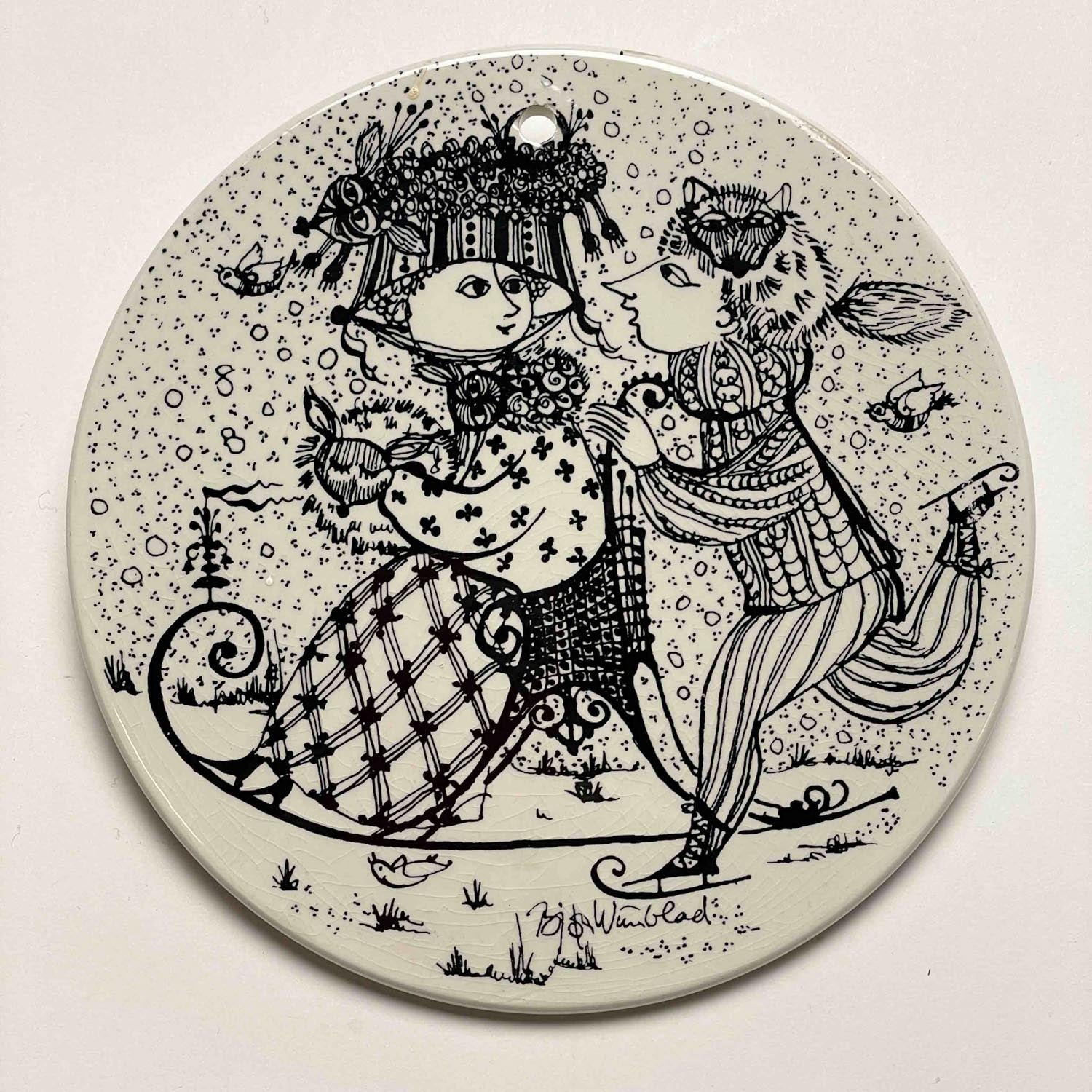 Bjorn Wiinblad plate – Køb genbrug – Mission Afrika Genbrug